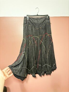 Y2K Maxi Skirt Lana Lee whimsical beaded boho fairycore